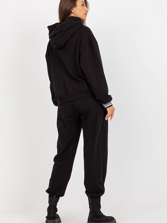 Relevance Damen-Sweatpants-Set Schwarz