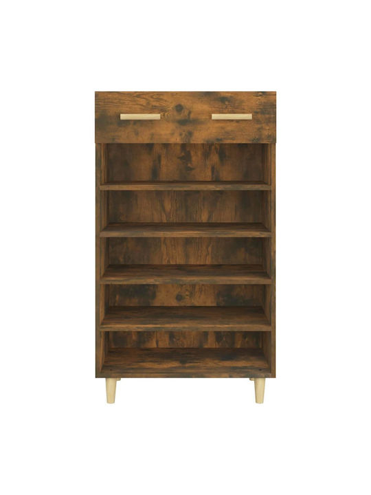Ξύλινη Παπουτσοθήκη με 5 Ράφια Δρύς Μ60xΠ35xΥ105cm