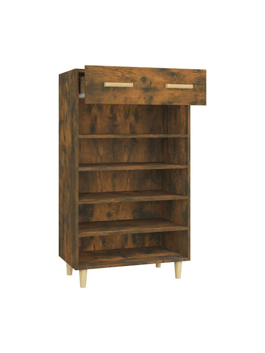 Ξύλινη Παπουτσοθήκη με 5 Ράφια Δρύς Μ60xΠ35xΥ105cm