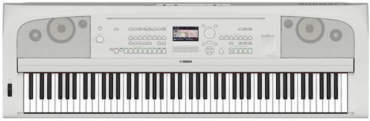 Yamaha Tastatur DGX-670 mit 88 Gewichtet Tasten mit Notenständer Weiß