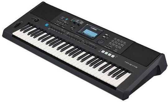 Yamaha Tastatur PSR-E473 mit 61 Dynamisch Tasten mit Notenständer Schwarz
