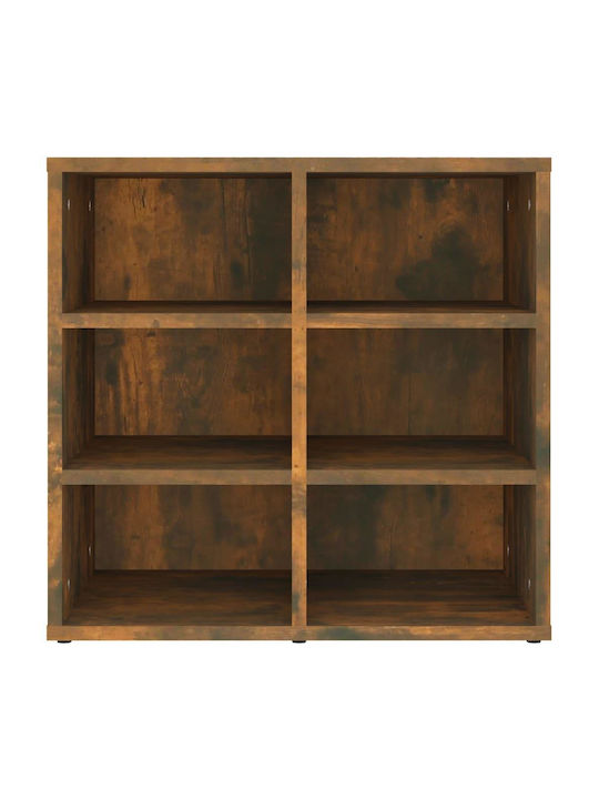 Holz Schuhschrank mit 4 Regalen Gelb L52.5xW30xH50cm