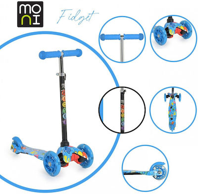 Moni Kids Scooter Fidget 3-Wheel for 3+ Years Blue