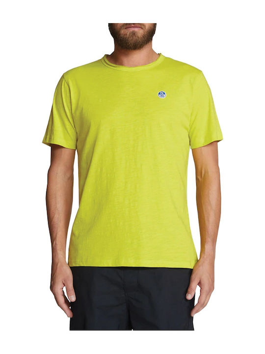 Graphic Print Tricou Galben