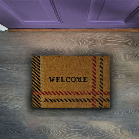 San Lorentzo Doormat from Coconut Tree SLS802- 5 Brown 40x60cm 1700854E Brown