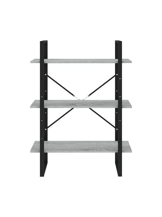Grey Bookcase 80x30x105cm