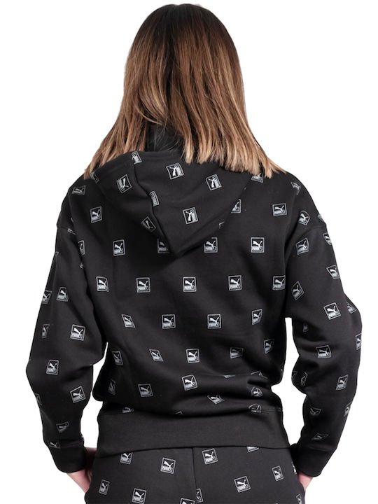 Puma Brand Love Women's Hooded Sweatshirt Black