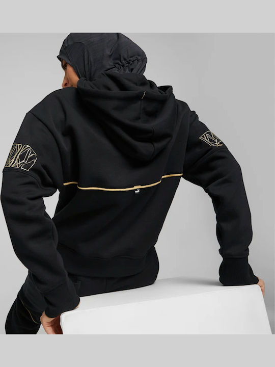 PUMA Power Deco Women's Sweatshirt Black with Hood