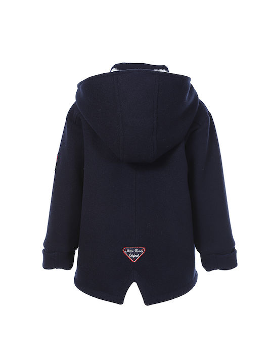 Matoufrance Kids Coat Montgomery short Hooded Navy Blue