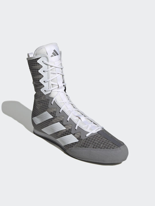 Adidas Box Hog 4 Παπούτσια Πυγμαχίας Ενηλίκων Γκρι