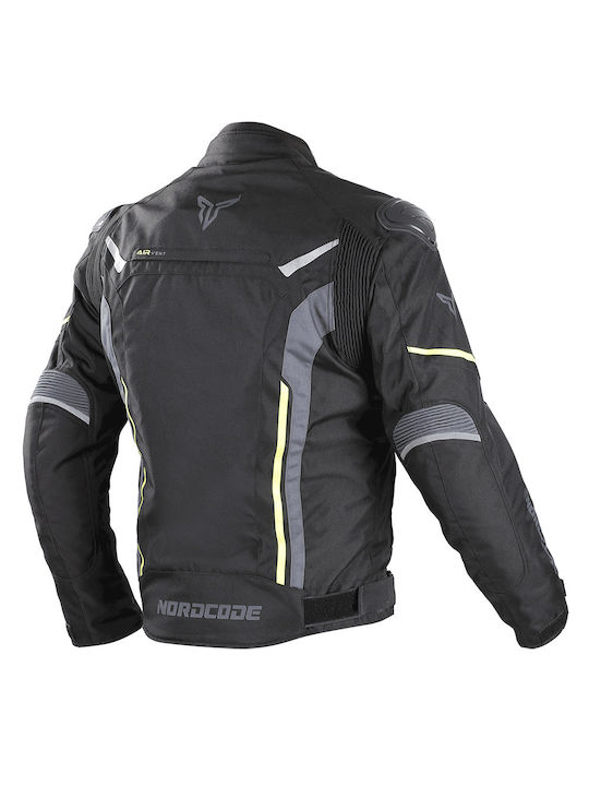 Nordcode Viper Pro Winter Herren Motorradjacke Wasserdicht Black / Fluo