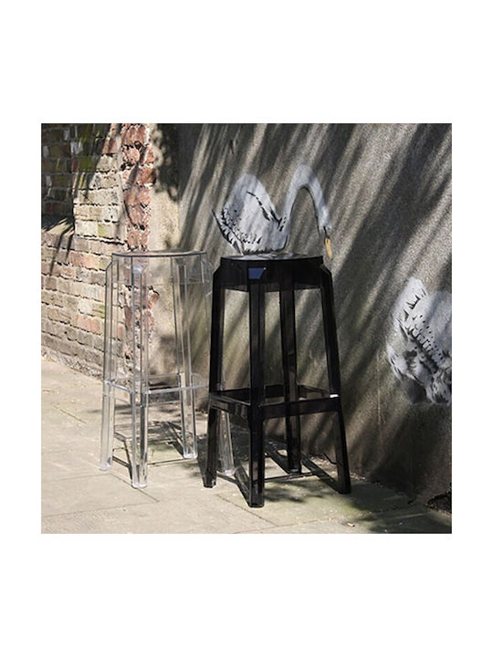 Outdoor Bar Stool from Polypropylene Fox 65 Clear 36x36x65cm