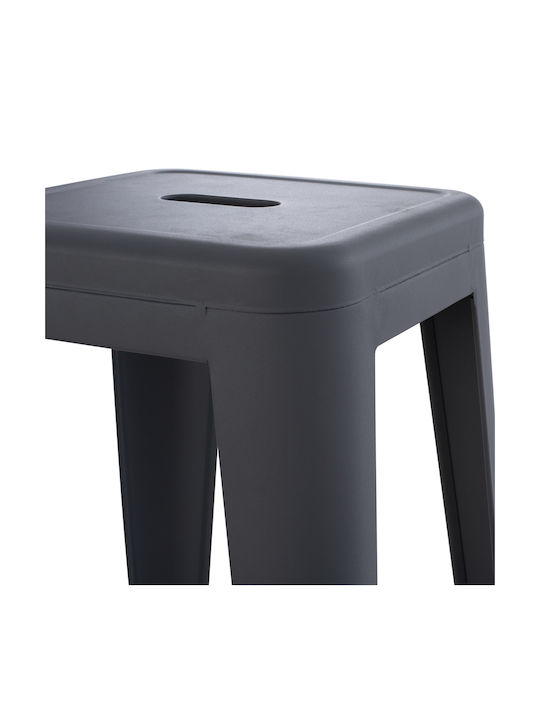 Metallischer Außenbereich-Hocker Melita Grau 43x43x78cm