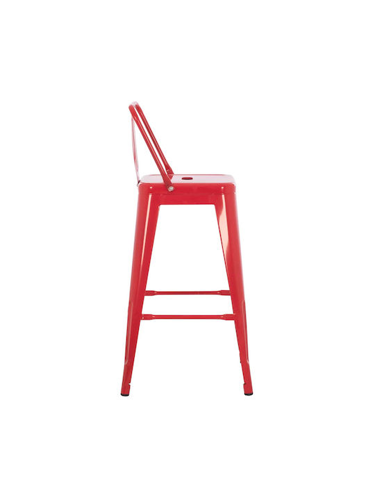 Metallischer Gartenhocker Für Außenbereich Rote 42x42x98cm