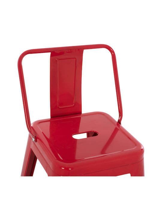 Metallischer Gartenhocker Für Außenbereich Rote 42x42x98cm