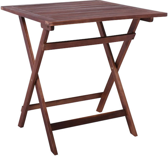 Table for Small Outdoor Spaces Made of Acacia Foldable Easy 70x70x70cm E20085,9 Table for Small Outdoor Spaces Made of Acacia Foldable Easy 70x70x70cm E20085,9