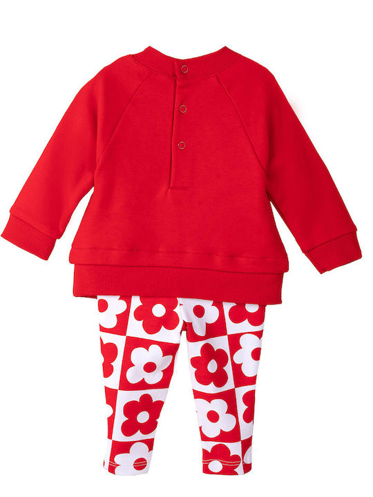 Agatha Ruiz De La Prada Kids Set with Leggings Winter 2pcs Red