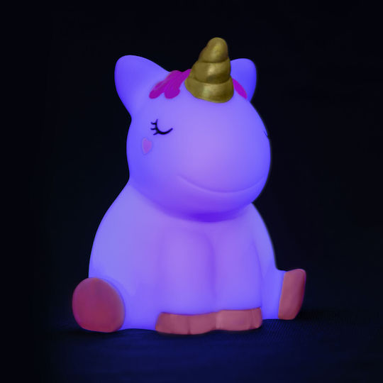 Legami Milano Детско Декоративно Осветление Unicorn с Промяна на Цветовете Бял 10.4x9.6x11.5εκ.