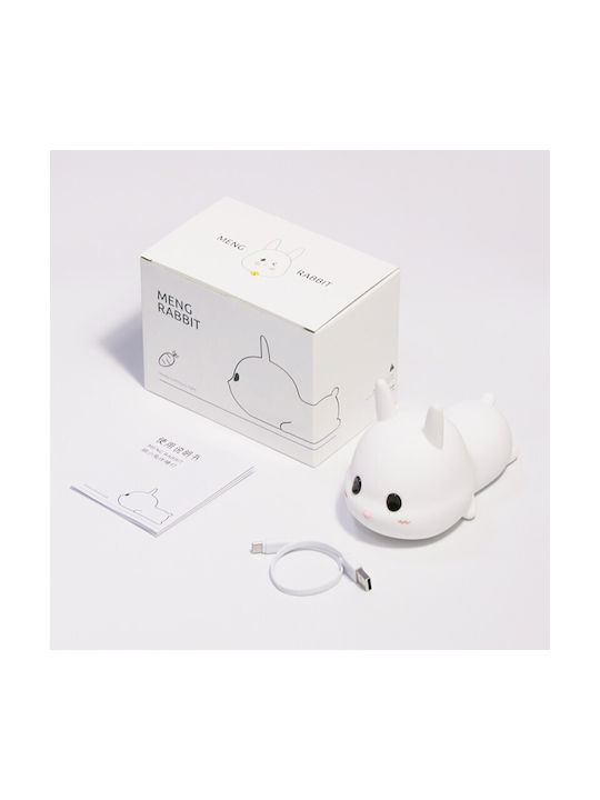 Allocacoc Kids Decorative Lamp Bunny White 12.2x12.2x15.5εκ.