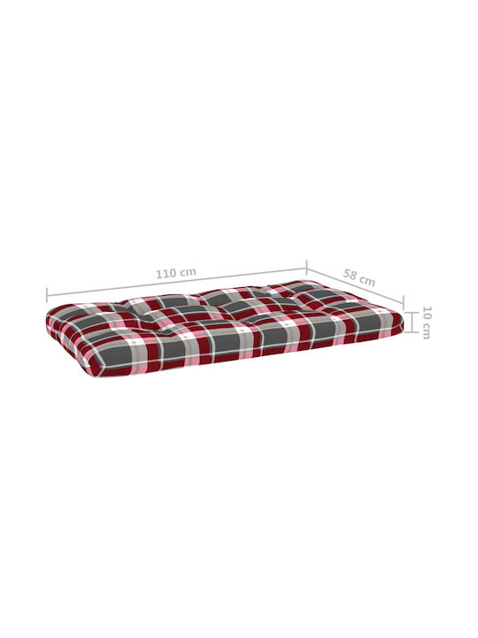 Zweisitziges Sofa Außenbereich aus Paletten mit Kissen 110x65x55cm