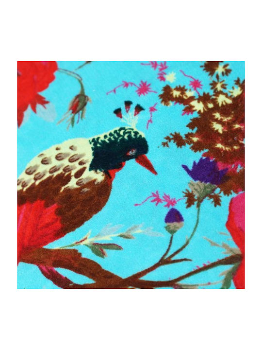 Πουφ Σκαμπό Τιρκουάζ 60x60cm