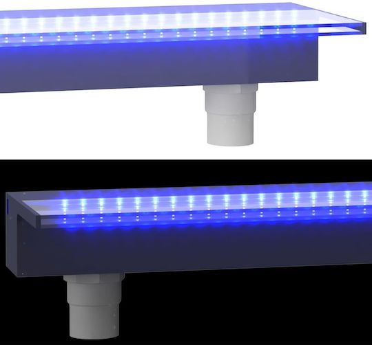 vidaXL Poolzubehör mit LED-Beleuchtung 108x21x8cm Gray