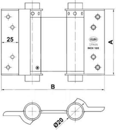 Amig Stainless Steel Door Hinge Ale Retour 28/65mm