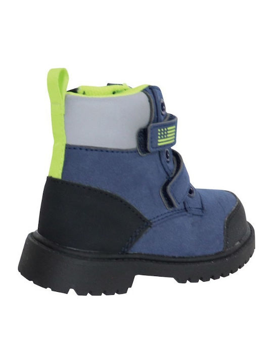 A Kids Boots with Velcro Blue