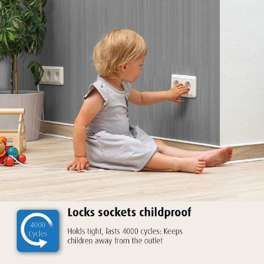 Reer Socket Protective Cover Simple Placement made of Plastic in White Color 3.2x3.2cm 20pcs