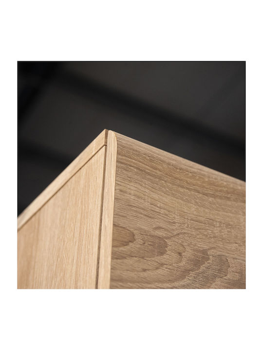Solo Висулка Витрина за хол от MDF със Стъкло Сонома 65x35x109см