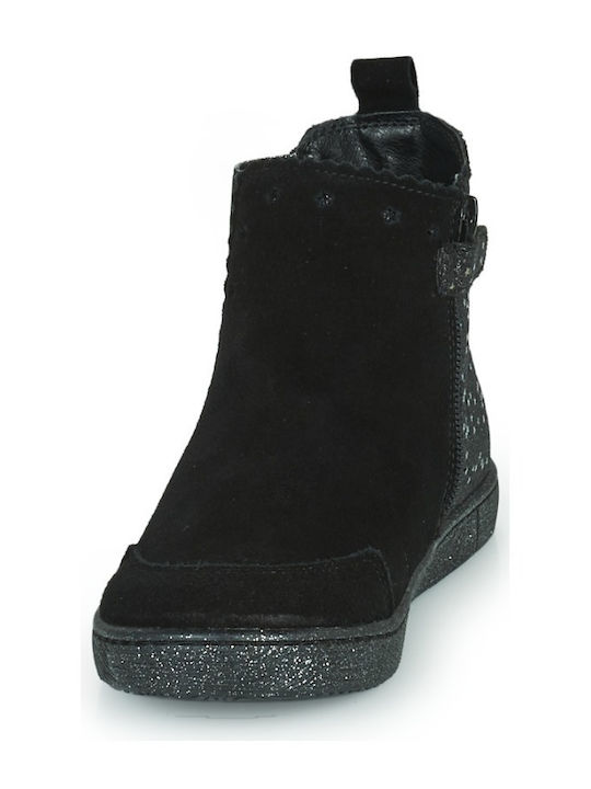 Blanou Ghete Copii din Suede cu Fermuar Negre