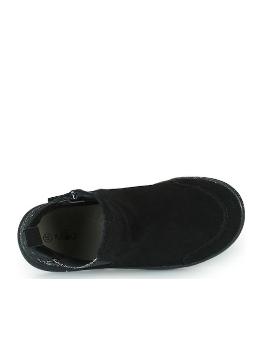Blanou Ghete Copii din Suede cu Fermuar Negre
