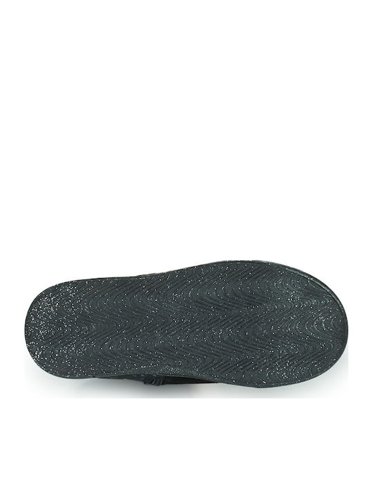 Blanou Ghete Copii din Suede cu Fermuar Negre