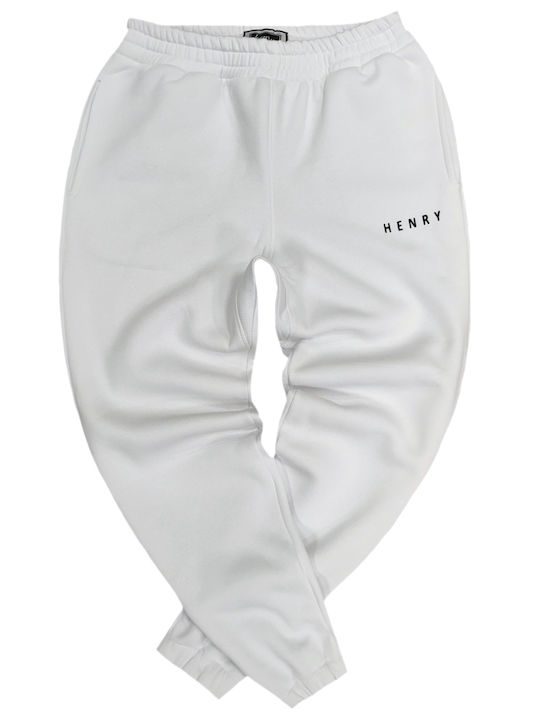 Pantaloni de trening cu Elastic Alb