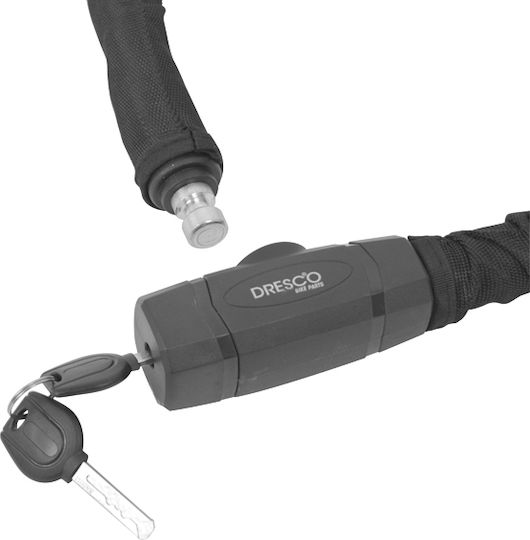 Dresco Pantser mit Schlüssel Schwarz 100 cm Ø22 mm