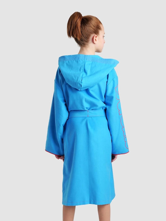 Arena Zeal Plus Jr 005309-400 Kids Swimming Bathrobe Blue