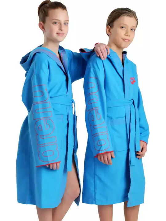 Arena Zeal Plus Jr 005309-400 Kids Swimming Bathrobe Blue
