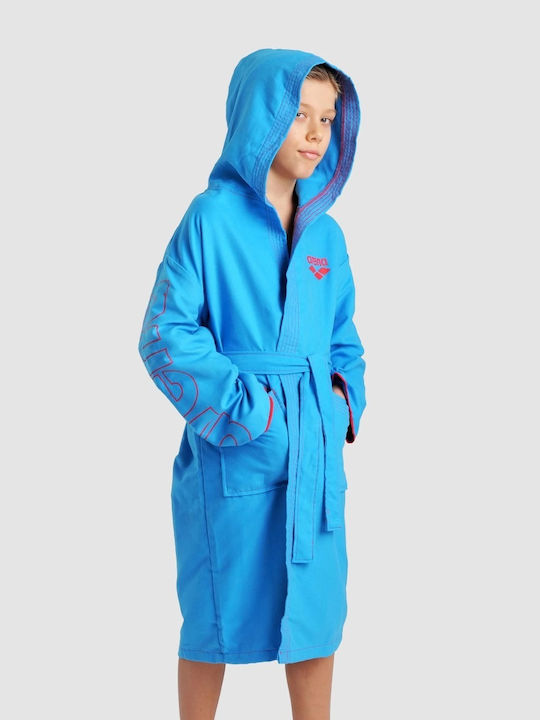 Arena Zeal Plus Jr 005309-400 Kids Swimming Bathrobe Blue