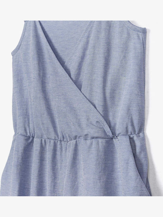 Kids' Fabric Jumpsuit Light Blue