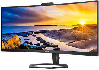 Philips 34E1C5600HE/00 VA Monitor 34" QHD 3440x1440 με Χρόνο Απόκρισης 4ms GTG