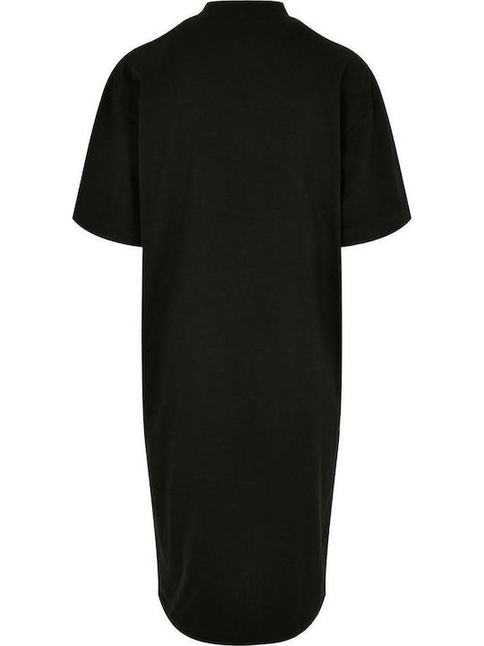 Summer Midi Athletic T-Shirt Short Sleeve Black Dress