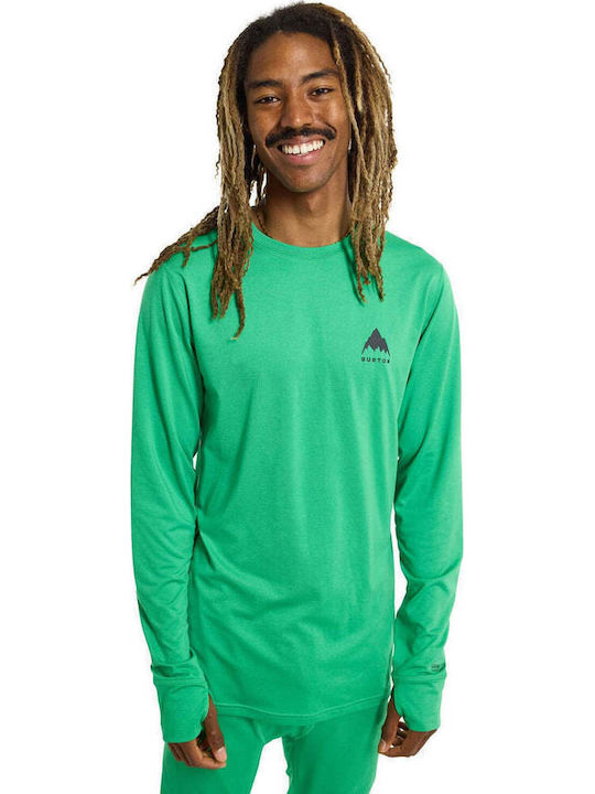 Burton Lightweight X Base Layer Crewneck Ανδρική Ισοθερμική Μακρυμάνικη Μπλούζα Πράσινη