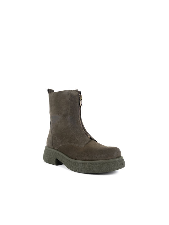 Commanchero Original Wildleder Damen Knöchelstiefel Khaki