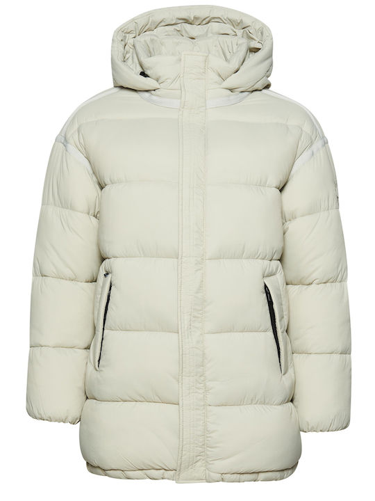 Code Xpd Cocoon Късо Дамско Puffer Якето за Зима Екру