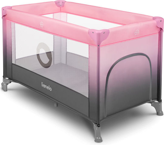 Lionelo Stefi Παρκοκρέβατο με Στρώμα Pink Ombre 125x65cm