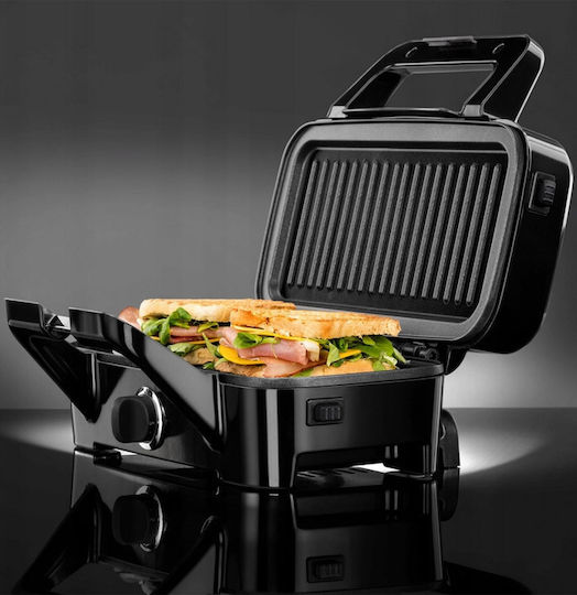 Sam Cook PSC-120/B Sandwich Maker with Removable Plates for for 2 Sandwiches Sandwiches 1200W Black