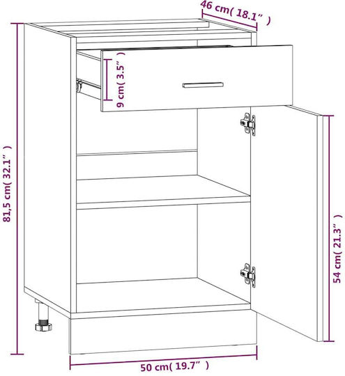 Floor Cabinet 50x46x81.5cm
