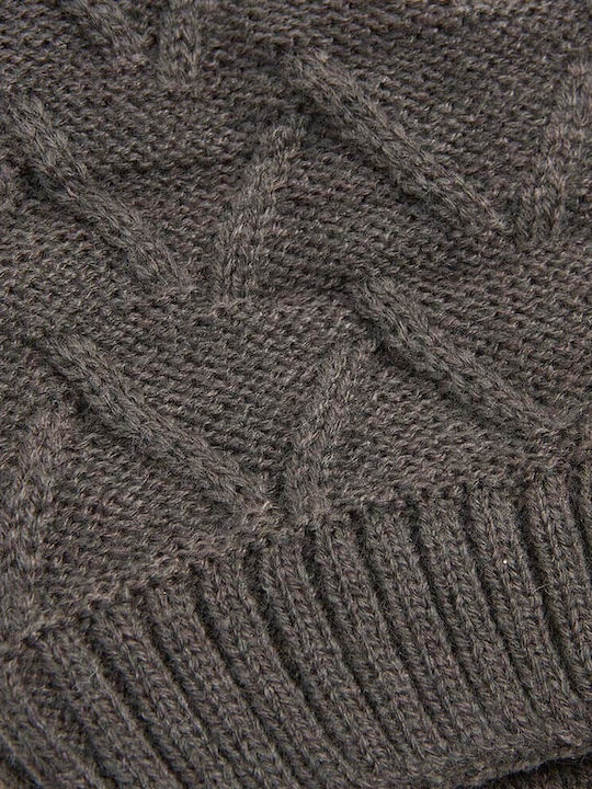 Beanie Beanie with Knit in Gray color