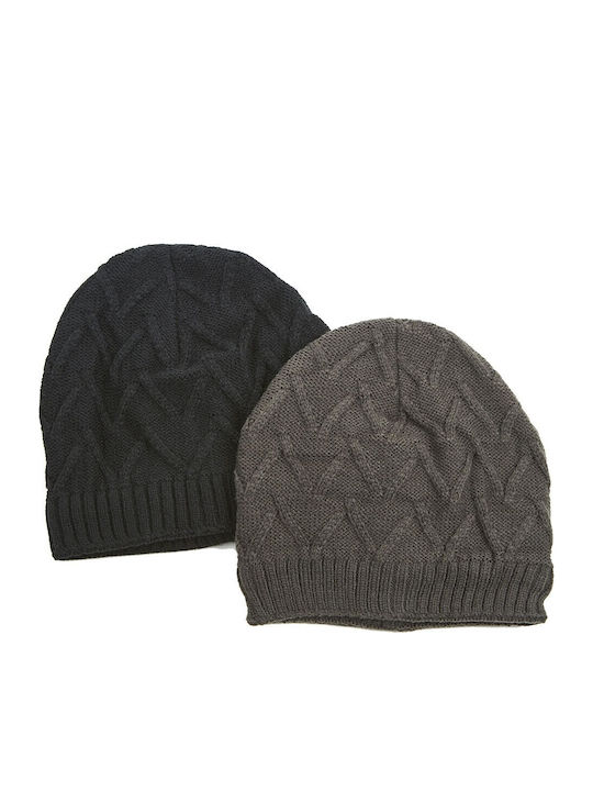 Beanie Beanie with Knit in Gray color