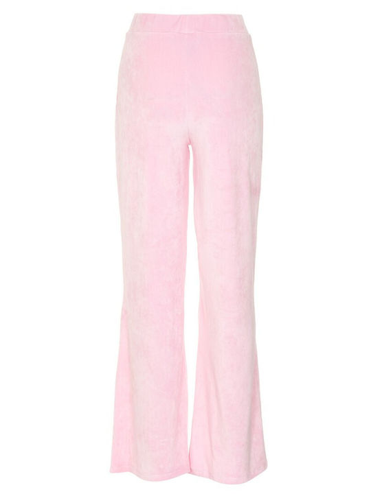 Kendall + Kylie Damen-Sweatpants Rosa Samt